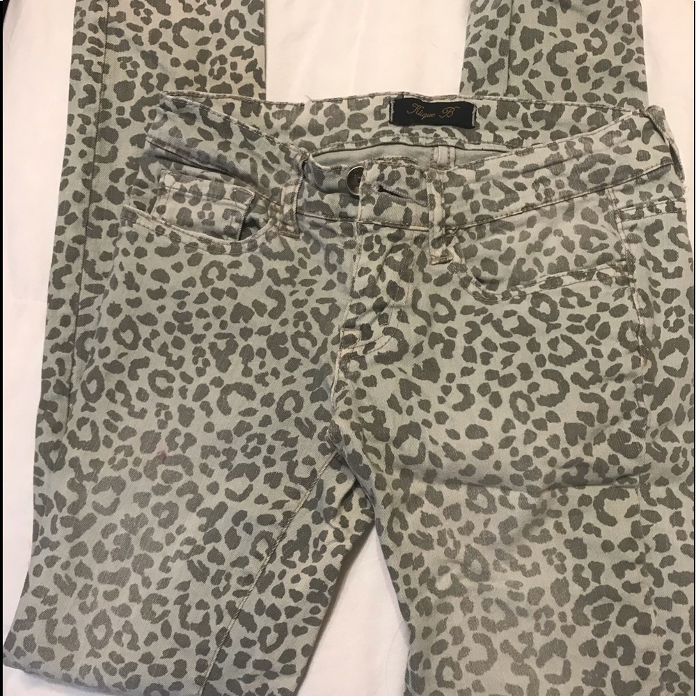 Klique B Leopard Skinny Jeans size 0